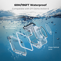 Étui de protection étanche K&F Concept 60M/196FT pour plongée profonde avec coque de protection et poignée flottante pour DJI Osmo Action 6 – Vente en gros