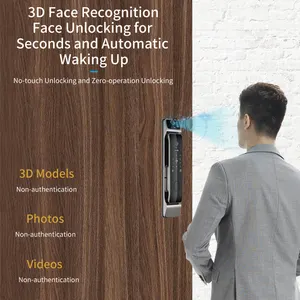 XSDTS 3DR-65 Tuya Smart Door Lock With 3D Face Recognition Zinc Alloy For Wood Door Steel Door