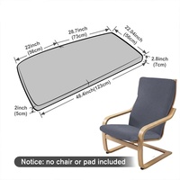 Housse de chaise de bureau et de salle à manger BoQian, monobloc, avec support lombaire, coussin de siège en polyester, anti-plis, résistant à l'usure, teint uni