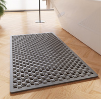 Tapis de douche antidérapant en PVC pour hôtels Tapis de bain anti-chute de forme personnalisée avec ventouses Tapis de massage pour toilettes et salles de bains