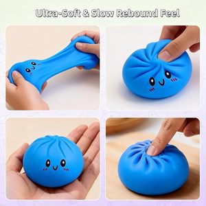 Rainbow Mystery Dumpling Squishy TPR Soft Squeeze Toy Blind Bag <b>Fidget</b> Toy for Party Favors - Product Image 2