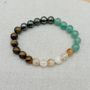 Bracelets en perles de pyrite aimantées 6 mm, 8 mm, 10 mm – Bijoux indiens de guérison en pierre pour attirer l'abondance, la richesse et la prospérité – Cadeau pour homme - Product Image 3