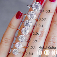 Usine personnalisée Gra certifié Vvs Moissanite diamant 10K 14K 18K véritable or pur massif Au 750 or Solitaire bagues bague de fiançailles