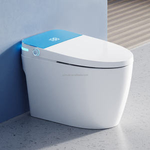 WC intelligent monobloc multicolore avec bidet électronique, pour salle de bain, à poser au sol, télécommande, drainage en S - Product Image 1