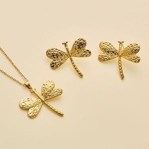 <span class=keywords><strong>Set</strong></span> di <span class=keywords><strong>Orecchini</strong></span> e Collana Unisex in Stile Lussuoso a Forma di Farfalla, Moda Europea e Americana, Realizzato in Acciaio Inossidabile - Product Image 4
