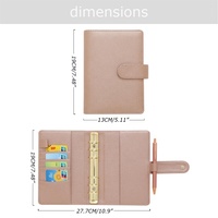 Yihe meilleure vente 10 couleurs 6 anneaux A6 galet cuir Budget liant portefeuille Agenda cahier/Ringbook argent spirale PU cadeau