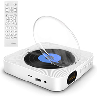 Lecteur CD compact avec haut-parleurs pour la maison, audio sans fil, lecteur de clé USB, carte SD, radio FM, alarme et télécommande