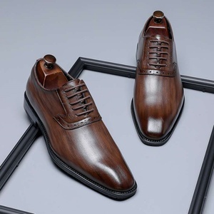 2026 Autumn Retro Style Handmade Men's Lace-up <b>Shoes</b> Office Career Pointed Toe Precisely Crafted Comfortable Breathable - Product Image 5