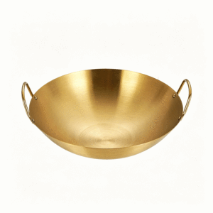 Wok chinois en acier inoxydable FLEY, grande poêle à frire mate, double poignée, pour cuisinière à gaz, usage commercial en cuisine - Product Image 4