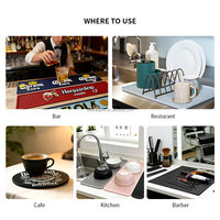 Tapis de bar portable en acier inoxydable résistant à l'eau, réutilisable, antidérapant, décoration de marque de vin en plein air, tapis en filet pour bars et rassemblements