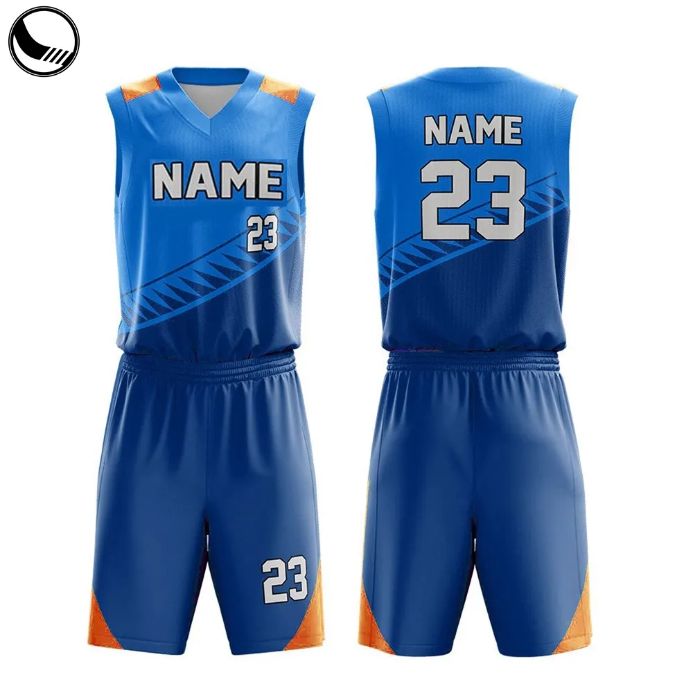 Wholesales Uniforms for Basketball Custom Logo Fashion Sky Blue Basketball Jersey Set