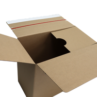 Bande détachable personnalisée Boîte d'expédition artisanale écologique Emballage d'enveloppe à fermeture éclair Boîte postale en carton ondulé pour la logistique