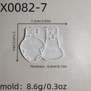 Moules de coulée en résine faits à la main pour bricolage ornements décoratifs Ins Style Silicone outils de bureau vêtements type boucles d'oreilles moule X0082-7 - Product Image 3