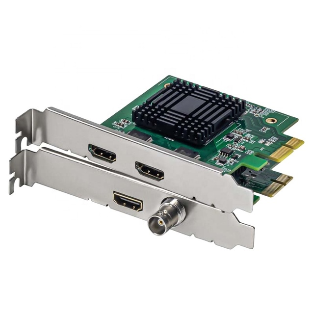 UNISHEEN UC3350HS Dual Recorder Streaming Zoom Vmix OBS Wirecast 2 Channel HD 1080P for HDMl SDI Video Capture Card Box PCIE