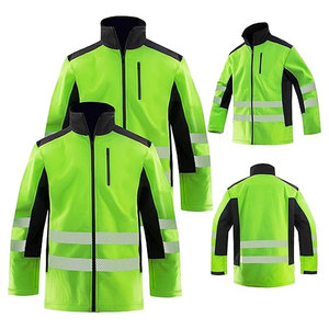 Veste de sécurité de qualité supérieure, 100% polyester, avec logo personnalisé, bande réfléchissante haute visibilité, imperméable classe 2, pour travaux en extérieur - Product Image 3