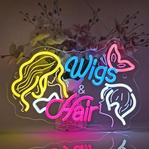 Wigs & Hair Letreros Neon LED dimmable USB powered ambient <b>light</b> store <b>window</b> decoration <b>light</b> street indicator <b>light</b> Customized - Product Image 6