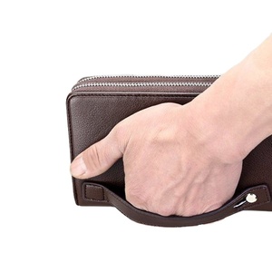 PLAYMAX Cartera de Moda Premium de PU Impermeable con Cierre de Cremallera, Bolso de Mano para Negocios, Estilo Europeo, Casual, para Hombre, con Múltiples Ranuras para Tarjetas - Product Image 2