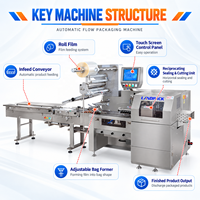 Machine d'emballage automatique pour sachets de biscuits individuels, gaufrettes, tranches de gâteau et pain arabe