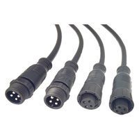 Connecteur d'alimentation étanche OSTAI M12/M14 IP68, 2, 3 ou 4 broches, mâle/femelle, câble d'extension extérieur, contact en cuivre, 300V 5A