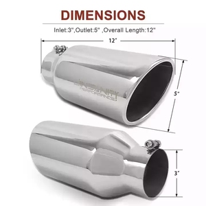 ปลายท่อไอเสียสแตนเลสขัดเงาขนาด 3 นิ้ว สำหรับรถยนต์ 4Runner Wrangler <span class=keywords><strong>JL</strong></span> Aveo ปี 2018-2019 แบบยึดติดด้วยสลักเกลียว - Product Image 4