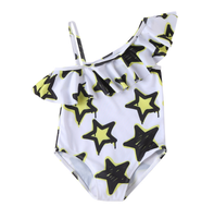Maillot de bain asymétrique pour bébé fille, collection été 4 juillet, en tissu de bain, mini bikini pour enfants, vêtements de plage pour enfants