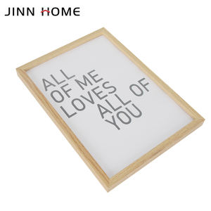 Jinn Home Cadre <span class=keywords><strong>photo</strong></span> en chêne naturel Décoration murale de différentes tailles de A4 à 70x100 en bois et en <span class=keywords><strong>verre</strong></span> - Product Image 4