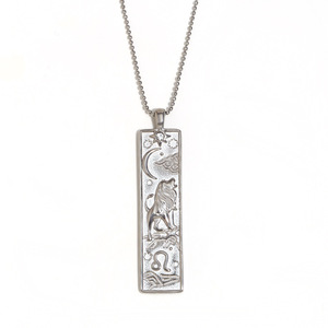 Collana Unisex con Ciondolo Segno Zodiacale, Carta dei <span class=keywords><strong>Tarocchi</strong></span>, in Acciaio Inossidabile, Antiossidante, Regalo Hip Hop per l'Amicizia - Product Image 4