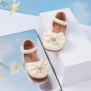 Zapatos de Princesa Estilo Coreano para Niñas, Primavera-Verano 2025, con Lazo, Suela Compuesta Pequeña, Cierre de Velcro, Zapatos Infantiles - Product Image 3