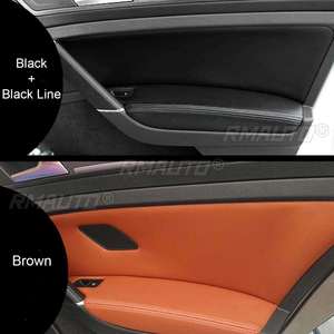 8 piezas de cubiertas protectoras de microfibra para paneles de manijas de puerta y reposabrazos de coche para VW Golf 7 2014 2015 2016 2017 2018 - Product Image 3