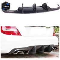 Diffuseur de pare-chocs arrière en fibre de carbone véritable brillant Tanchi pour Benz W204 C63 AMG 2007-2014, accessoires tuning A50-5