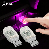 Éclairage de voiture à commande tactile vocale personnalisée 7 couleurs, lumière ambiante intérieure sans fil, mini USB 12V, LED universelle pour voiture