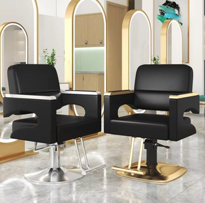 Fauteuil de salon de coiffure pivotant et réglable en hauteur, en acier inoxydable, pour coiffure et esthétique - Product Image 1