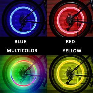 4 रंग साइकिल मोटरसाइकिल सहायक उपकरण बाइक एलईडी टायर वाल्व लाइट कार कैप्स