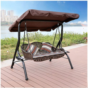 Fauteuil suspendu en métal pour l'extérieur, <span class=keywords><strong>hamac</strong></span> double 2 <span class=keywords><strong>places</strong></span>, coussin imperméable, minimalisme moderne, cour, jardin, salon - Product Image 3