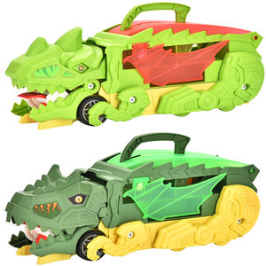 2024 dinosaure dévorant piste déformation voiture coulissante camion Transport inertie voiture en fonte modèle jouet éducatif pour enfants - Product Image 1