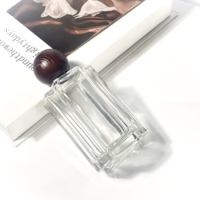 Nouvelle conception de flacon de parfum avec pulvérisateur atomiseur, 90 ml, flacon de parfum transparent plat vide, flacon de parfum de luxe, emballage cosmétique