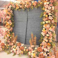 Décoration florale artificielle marron couleur automne pour allée, scène de mariage, arche et centres de table