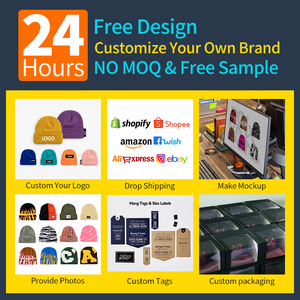 Bonnet à revers classique fabricant couleur unie chapeau d'hiver chaud étiquette tissée personnalisée bonnets tricotés épais pour femmes hommes - Product Image 6