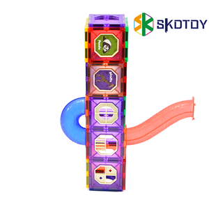 100 Uds STEM juguete niños azulejos magnéticos mármol carrera pista de carreras juguete de construcción para niños juego de construcción regalo para niños - Product Image 4