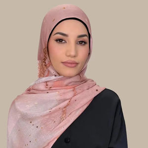 Nouveau hijab imprimé color block en modal Wennuan 180*70cm, multifonctionnel, élégant et doux, foulard pour femmes, printemps - Product Image 1