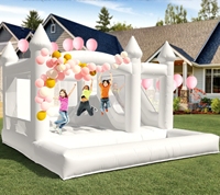 Château gonflable d'extérieur 15x15x10FT avec toboggan et piscine, souffleur inclus, idéal pour fêtes, événements commerciaux et locations