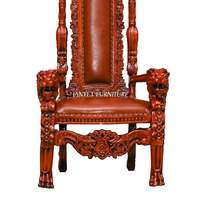 Nouveau Sculpté En Bois Antique Gothique Trône À Vendre