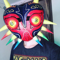 Majora's Mask LED Latex Face Mask Halloween Cartoon Ghost Animal Costume Prop Réaliste Lumière pour la Fête Mascarade