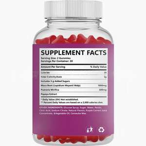 Natürliche Brust vergrößerung Gummies Private Label Kräuter ergänzungen Zuckerfrei mit Pueraria Lobata & Papaya Enzyme Gummies - Product Image 2