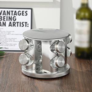 Wholesale Rotating Seasoning Storage <b>Rack</b> <b>Kitchen</b> Multi-layer Stainless Steel Practical square Bottle - Product Image 3