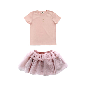 Conjuntos de Ropa de Verano 2023 para Niñas, Camisetas de Algodón + Falda Tutú de Malla, Traje de 2 Piezas, Ropa de Princesa para Bebés y Niñas - Product Image 1