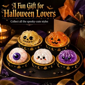 Nuovo Giocattolo Sensoriale Antistress Morbido a Forma di Zucca Fantasma di Halloween, da Spremere e Schiacciare, Unisex, 14 Anni, Halloween - Product Image 3