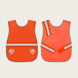 เสื้อกั๊กสะท้อนแสงสำหรับสุนัข สีเหลือง อุปกรณ์ความปลอดภัยมองเห็นได้ชัดเจนสำหรับการเดินกลางคืน ขนาดกลาง-ใหญ่ วัสดุโพลีเอสเตอร์ ใช้ได้ทุกฤดู - Product Image 4