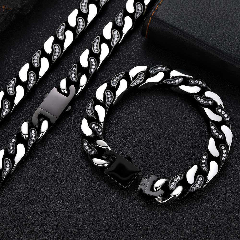 Couleur assortie diamant noir largeur 12 mm