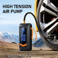 Compresseur d'air portable 12V ABS pour pneus de voiture avec affichage numérique, gonflage rapide, lumière d'urgence et faible bruit pour voitures et vélos